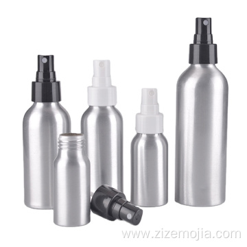 Wholesale cosmetic empty aluminum spray pump metal bottles
